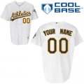 Customized Oakland Athletics Jersey White Home Cool Base Baseball