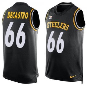 Nike Pittsburgh Steelers #66 David DeCastro Black Team Color Men Stitched NFL Limited Tank Top Jersey