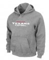Houston Texans Authentic font Pullover Hoodie Grey