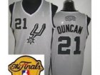 NBA San Antonio Spurs #21 Tim Duncan Grey(Revolution 30 2013 Finals Patch)