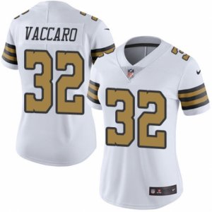 Women\'s Nike New Orleans Saints #32 Kenny Vaccaro Limited White Rush NFL Jersey