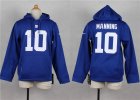 Nike Youth new york giants #10 eli manning Blue jerseys(Pullover Hoodie)