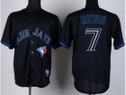 mlb Toronto Blue Jays #7 Jose Reyes Black Jerseys