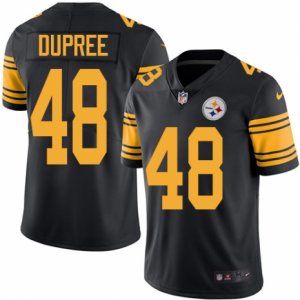 Men Nike Pittsburgh Steelers #48 Bud Dupree Black Color Rush Limited Jersey