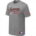 MLB Houston Astros L.Grey Nike Short Sleeve Practice T-Shirt