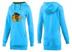 NHL Women Chicago Blackhawks Logo Pullover Hoodie 2