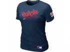 Women MLB Washington Nationals D.Blue Nike Short Sleeve Practice T-Shirt