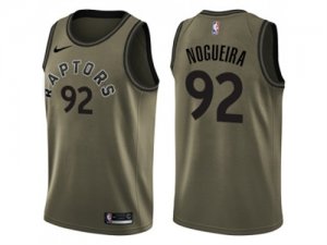 Men Nike Toronto Raptors #92 Lucas Nogueira Green Salute to Service NBA Swingman Jersey