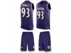 Mens Nike Baltimore Ravens #93 Chris Wormley Limited Purple Tank Top Suit NFL Jersey