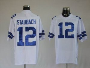 nfl dallas cowboys #12 staubach m&n white