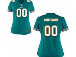 Women\'s Nike Miami Dolphins Customized Game Team green Jerseys