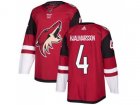 Youth Adidas Phoenix Coyotes #4 Niklas Hjalmarsson Maroon Home Authentic Stitched NHL Jersey