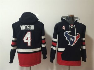 Houston Texans #4 Deshaun Watson Navy All Stitched Hooded Sweatshirt