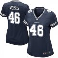 Women Nike Cowboys #46 Alfred Morris Navy Blue Team Color Stitched NFL Elite Jersey