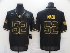 Mens Chicago Bears #52 Khalil Mack Black Gold 2020 Salute To Service