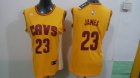 women nba cleveland cavaliers #23 james yellow jerseys