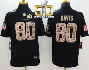 Nike Denver Broncos #80 Vernon Davis Black Super Bowl 50 Men\'s Stitched NFL Limited Salute to Service Jersey