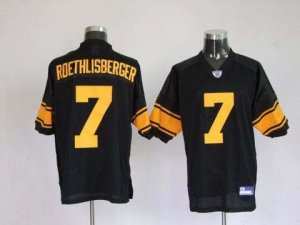 nfl pittsburgh steelers #7 roethlisberger black(yellow number)