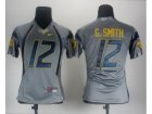 Women NCAA Nike West Virginia Mountaineers #12 Geno Smith Grey College Football