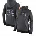NFL Women's Nike Cleveland Browns #34 Isaiah Crowell Stitched Black Anthracite Salute to Service Player Performance Hoodie