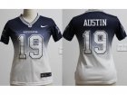 Nike Women Dallas Cowboys #19 Miles Austin Blue White Jerseys(Drift Fashion II Elite)