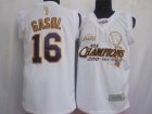 nba los angeles lakers #16 gasol white[commemorative edition]