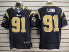 Nike NFL st. louis rams #91 long dk.blue Elite Jerseys