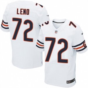 Mens Nike Chicago Bears #72 Charles Leno Elite White NFL Jersey