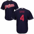 Men's Majestic Cleveland Indians #4 Juan Uribe Replica Navy Blue Alternate 1 Cool Base MLB Jersey