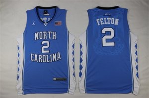 North Carolina Tar Heels # 2 Raymond Felton Blue College Basketball NCAA Jersey