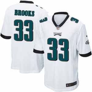 Mens Nike Philadelphia Eagles #33 Ron Brooks Game White NFL Jersey