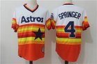 Astros #4 George Springer Orange Cooperstown Collection Jersey