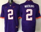 NCAA Clemson Tigers #2 Watkins purple jerseys