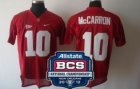 NCAA 2012 BCS National Championship PATCH Alabama Crimson Tide #10 AJ McCarron Red Jersey
