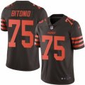 Mens Nike Cleveland Browns #75 Joel Bitonio Limited Brown Rush NFL Jersey