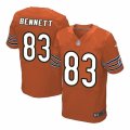 Men's Nike Chicago Bears #83 Martellus Bennett Elite Orange Alternate NFL Jersey