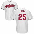 Men's Majestic Cleveland Indians #25 Jim Thome Authentic White Home Cool Base MLB Jersey