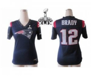 2015 Super Bowl XLIX nike women nfl jerseys new england patriots #12 brady field flirt fashion blue