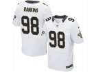 Mens Nike New Orleans Saints #98 Sheldon Rankins Elite White NFL Jersey