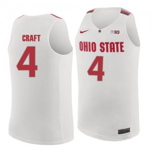 Ohio State Buckeyes 4 Aaron Craft White College Basketball Jersey