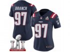 Womens Nike New England Patriots #97 Alan Branch Limited Navy Blue Rush Super Bowl LI 51 NFL Jersey