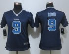 Women New Nike Dallas Cowboys #9 Romo Navy Blue Strobe Jerseys