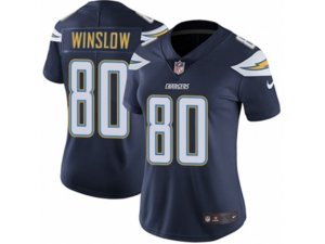 Women Nike Los Angeles Chargers #80 Kellen Winslow Vapor Untouchable Limited Navy Blue Team Color NFL Jersey