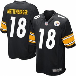 Mens Nike Pittsburgh Steelers #18 Zach Mettenberger Game Black Team Color NFL Jersey