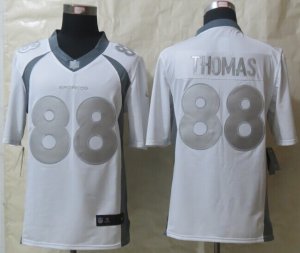 Nike Denver Broncos #88 Demaryius Thomas Platinum White Jerseys(Game)