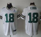 Nike Packers #18 Randall Cobb White With Hall of Fame 50th Patch NFL Elite Jersey