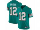 Nike Miami Dolphins #12 Bob Griese Vapor Untouchable Limited Aqua Green Alternate NFL Jersey