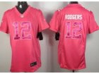 Nike Womens Green Bay Packers #12 Aaron Rodgers Pink Jerseys