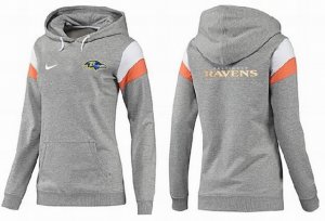 Women Baltimore Ravens Logo Pullover Hoodie-071