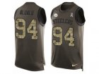 Mens Nike Pittsburgh Steelers #94 Tyson Alualu Limited Green Salute to Service Tank Top NFL Jersey
